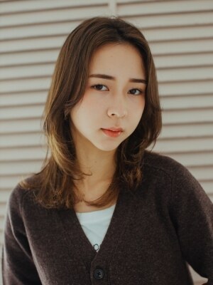 内巻きレイヤースタイル